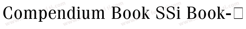 Compendium Book SSi Book字体转换